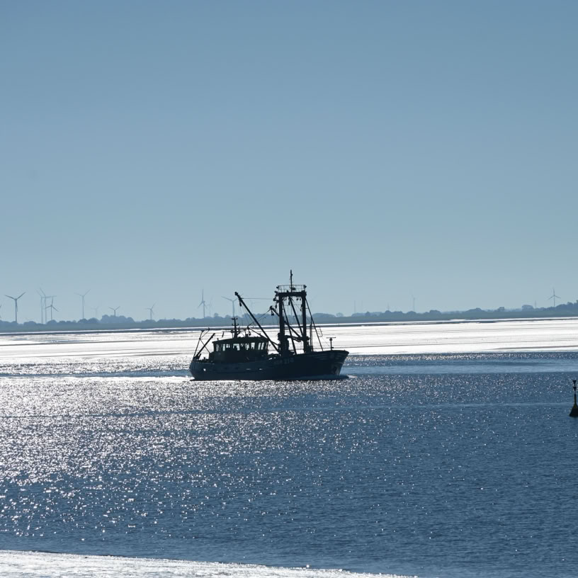 Kutter im Norderneyer Wattenmeer